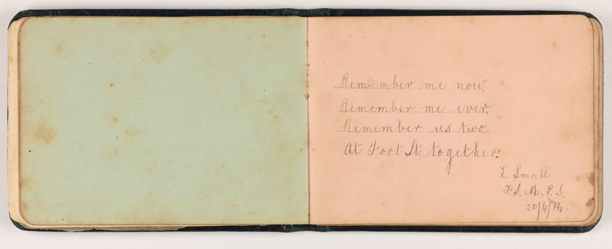 Pages from Dolly Youngein’s autograph album.