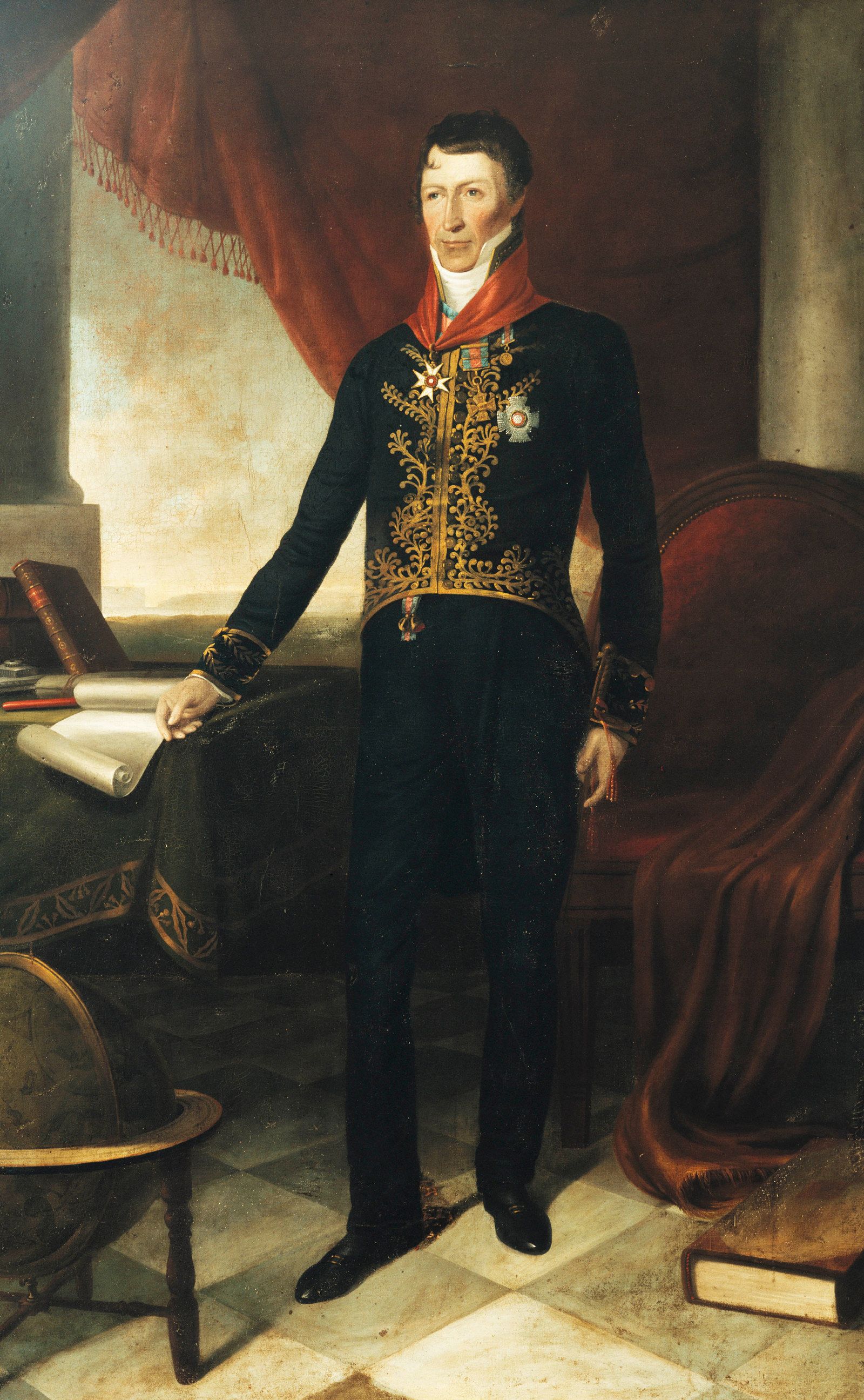 Portrait (painting) of a man in formal attire