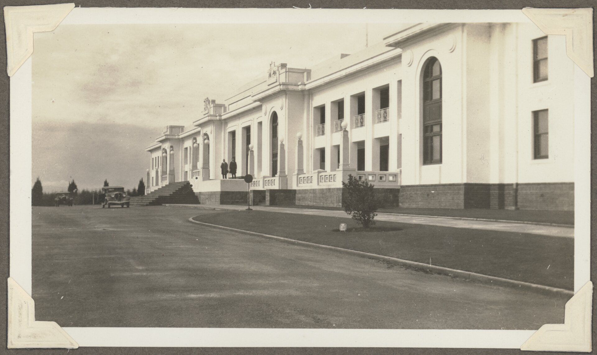 A view of old Parliament House from the driveway