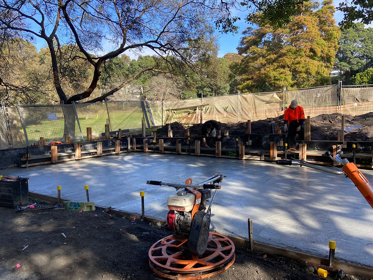 A major upgrade to the carpark at Vaucluse House underway