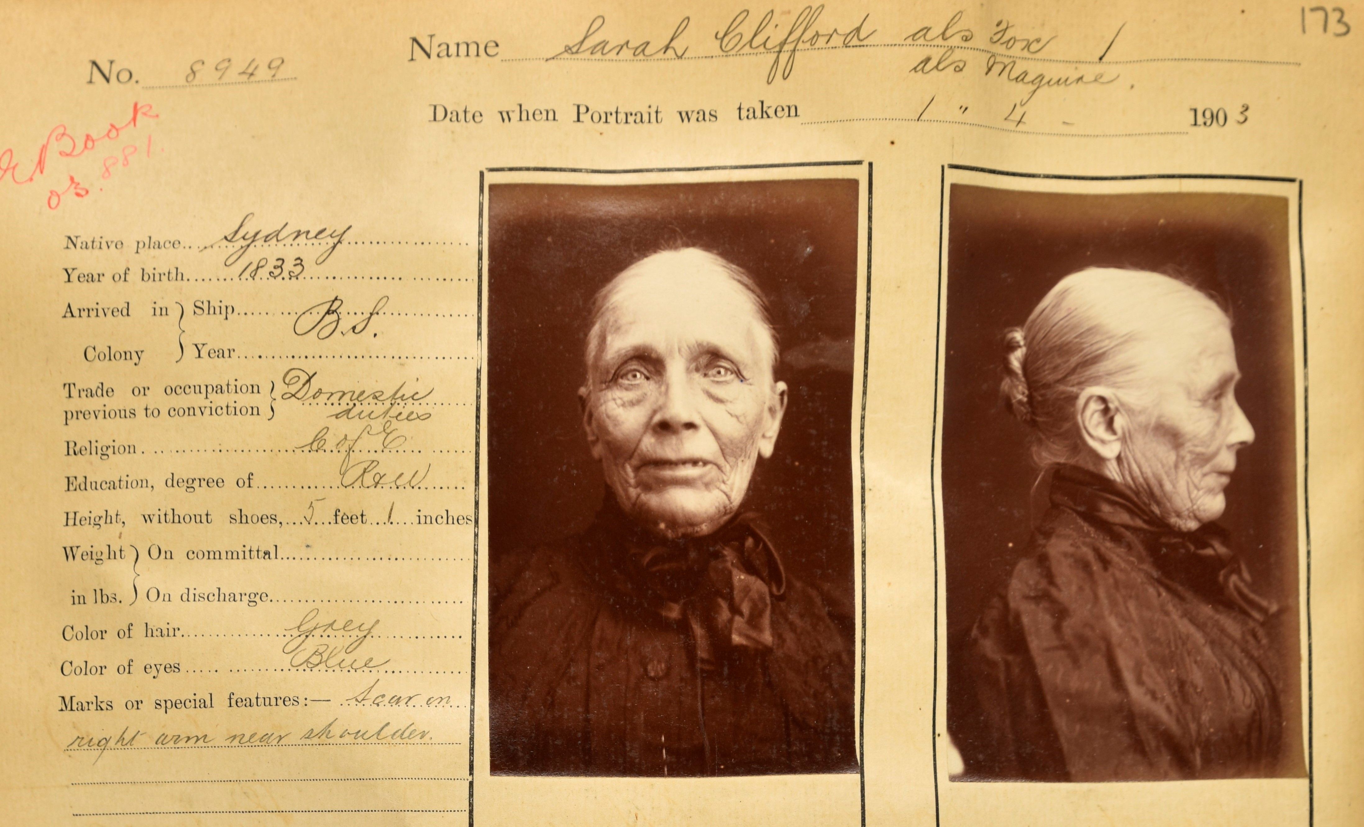 Gaol photo of Sarah Clifford