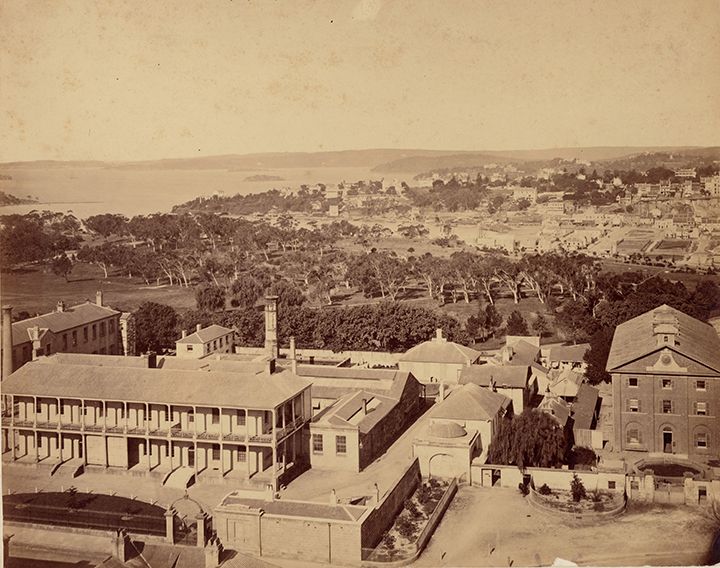 View of the Mint and the Hyde Park Barracks from the steeple of St James’ Church