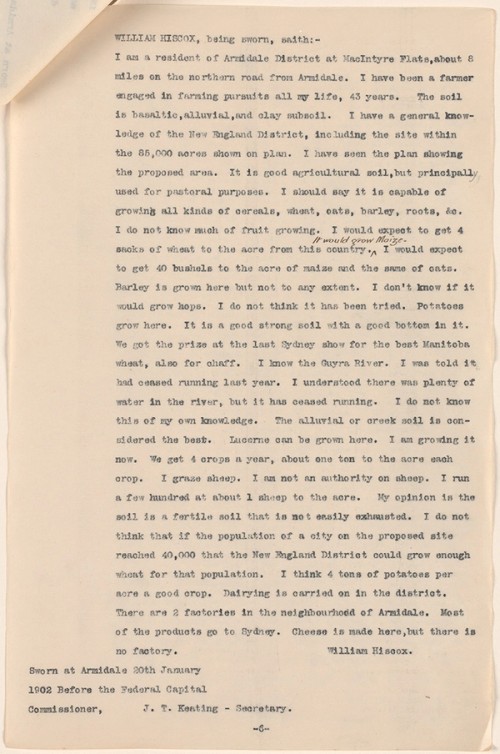 Resident testimony about Armidale