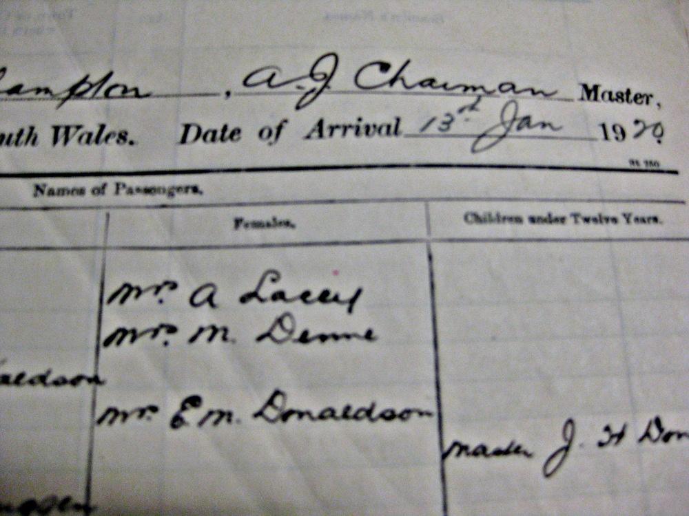 Image of a page with 'Date of arrival' clearly seen.