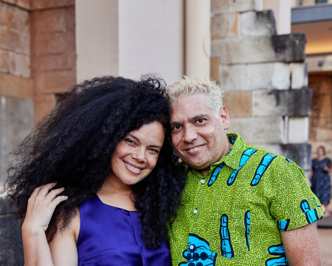 Tony Albert and Angela Tiatia