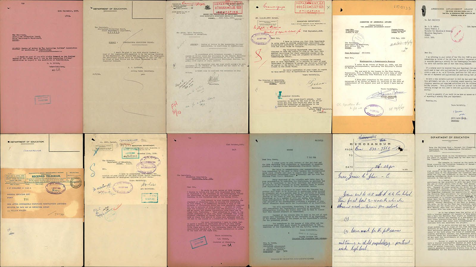 A collection of old printed documents 