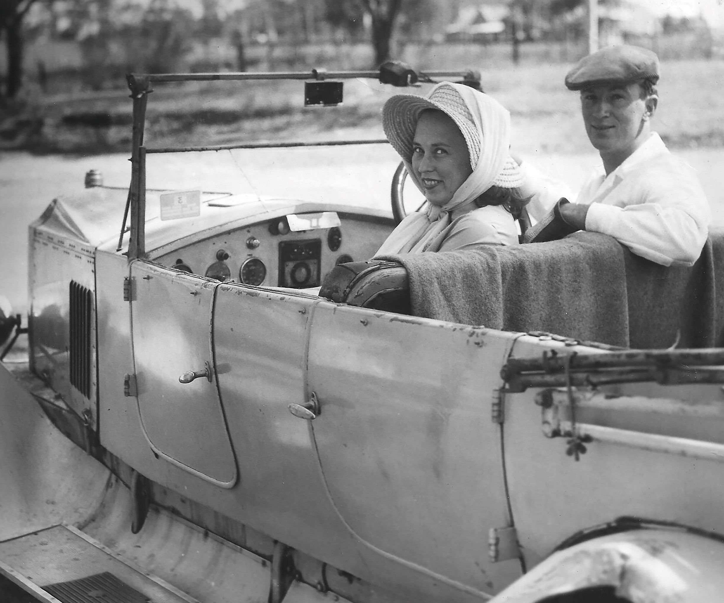 Two people in a car