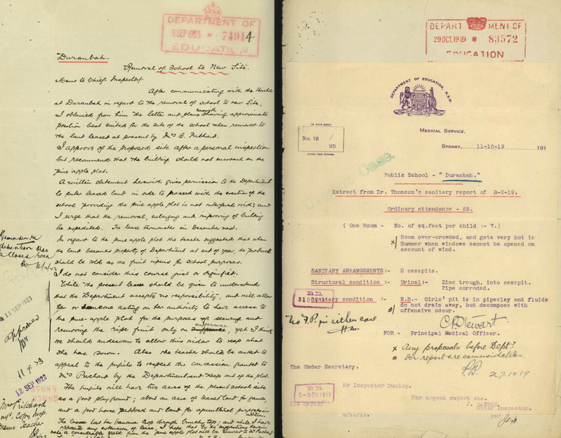 screenshot of page from digitised school file