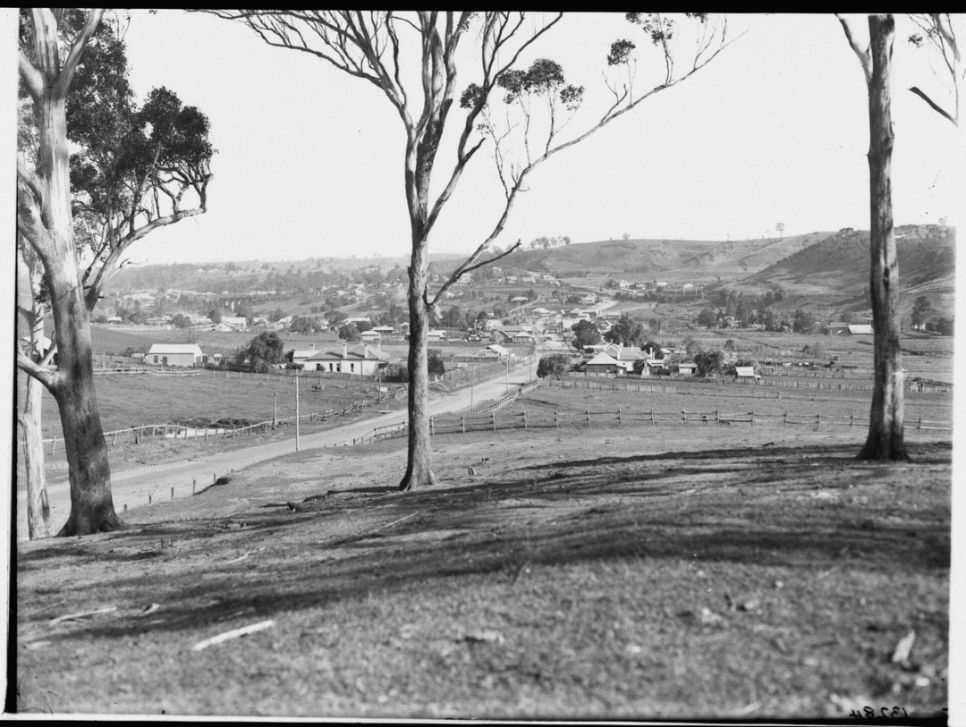 Rural view of a small country town