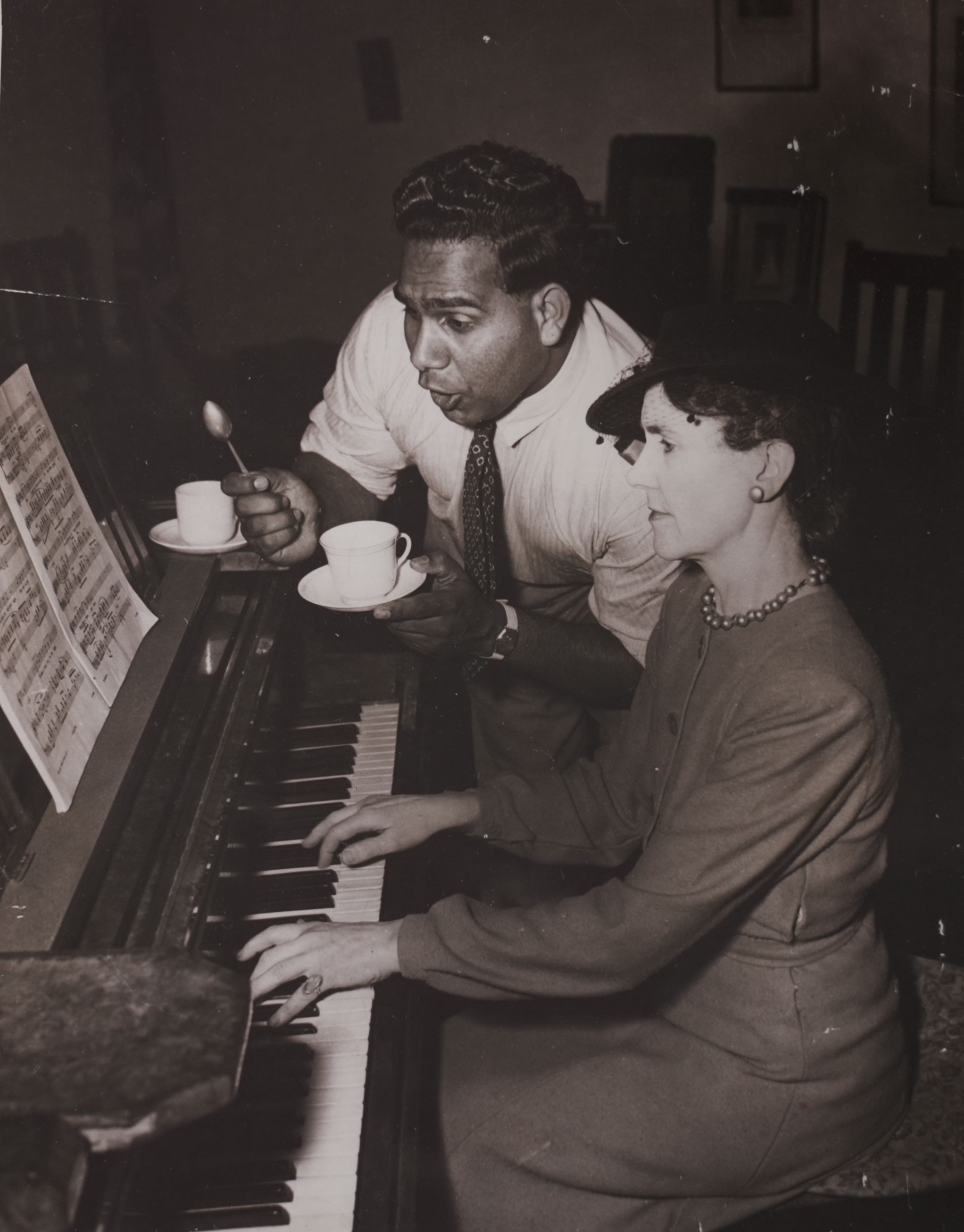 Harold Blair and Ida Scott at the piano