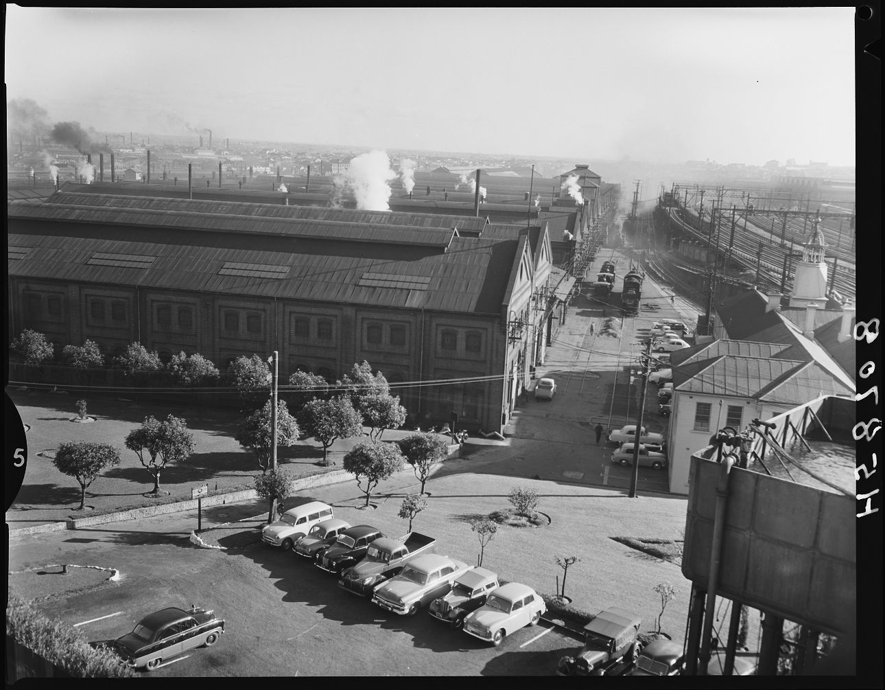 Exterior view of Eveleigh Workshops 1958