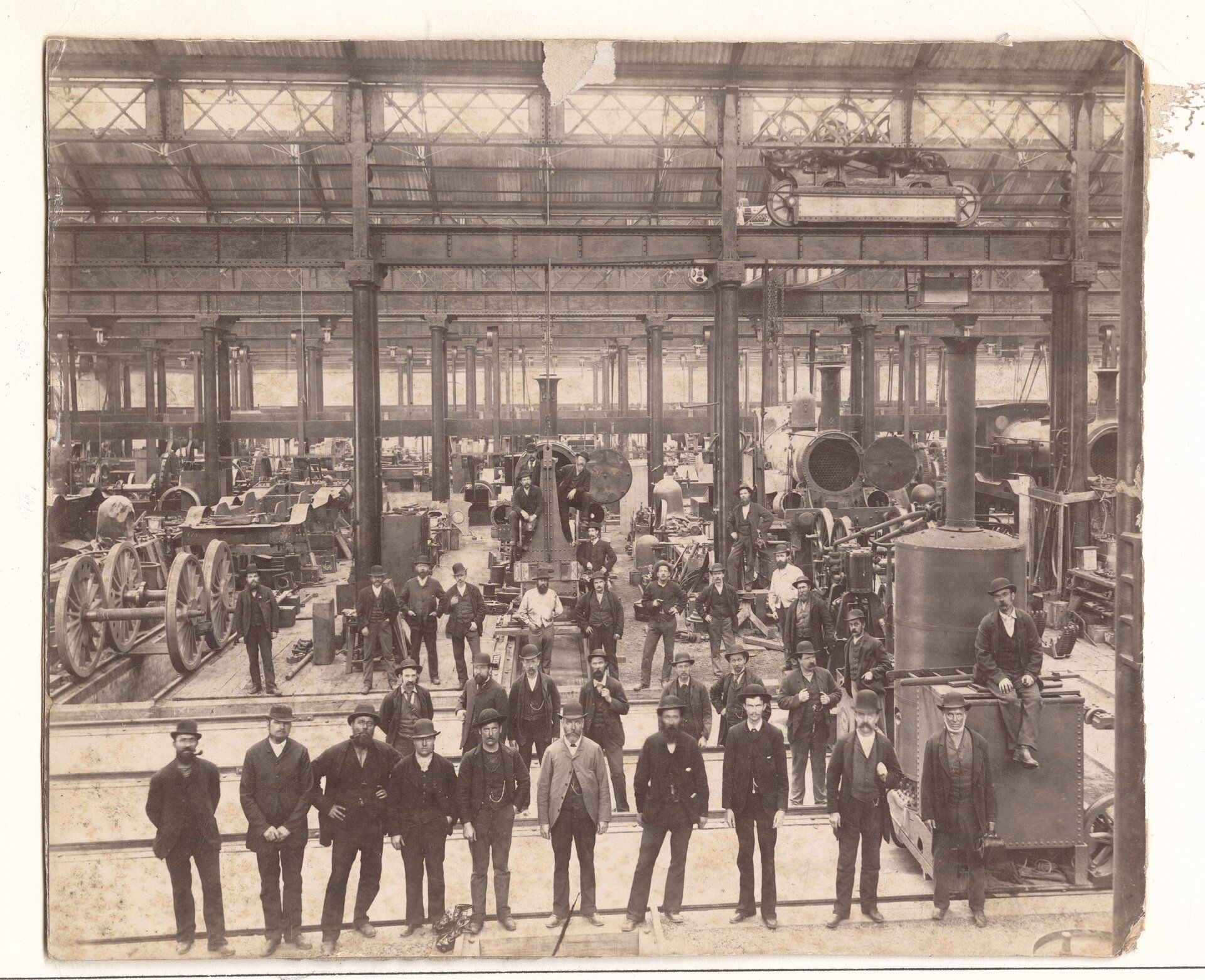 Railway workers at Eveleigh Workshops in 1889