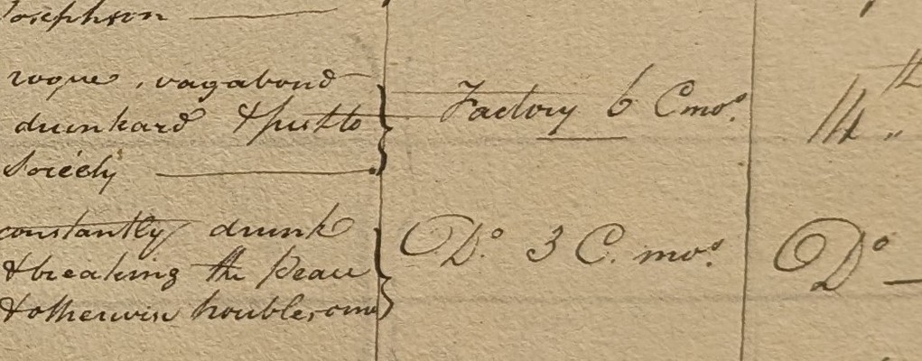 Handwritten entries in a register