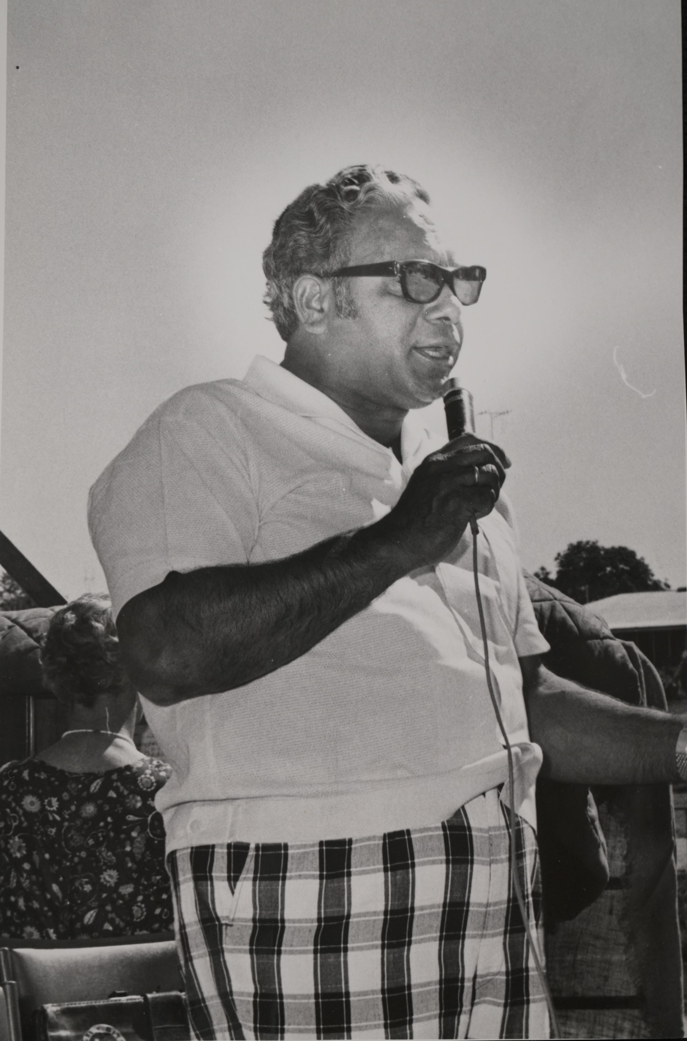 Harold Blair speaking at an event