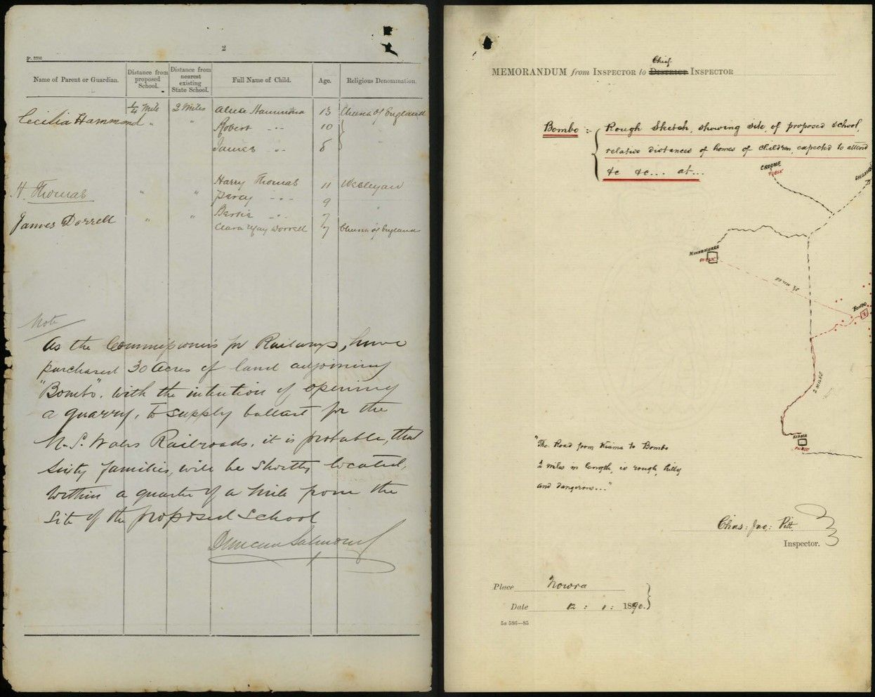 page and plan from the file