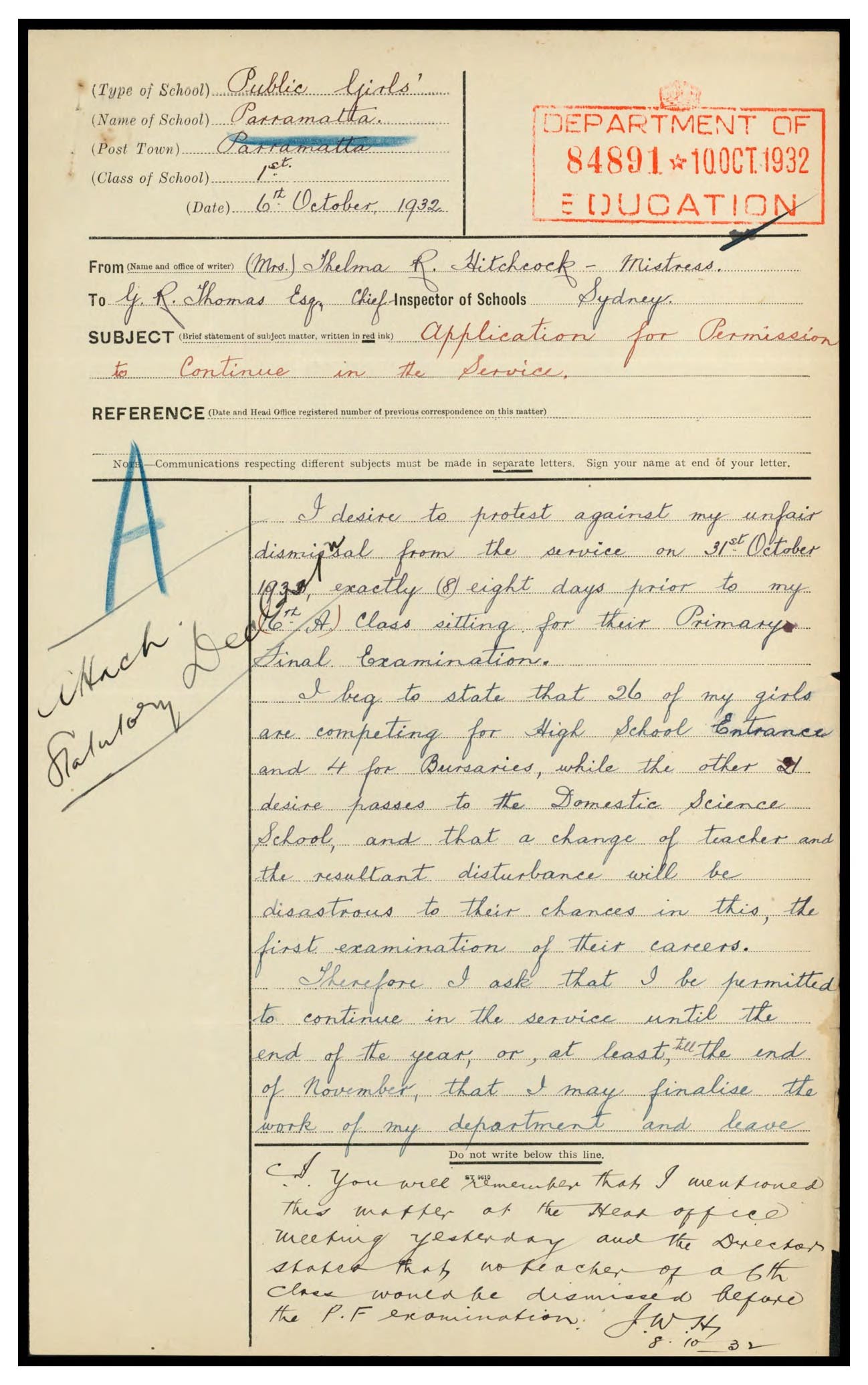 Page from a digitised file