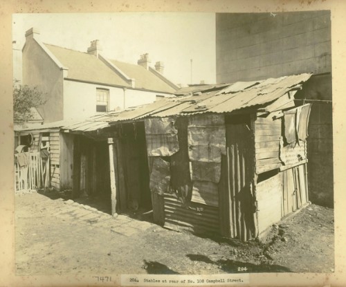 A dilapidated wooden building with a tin roof