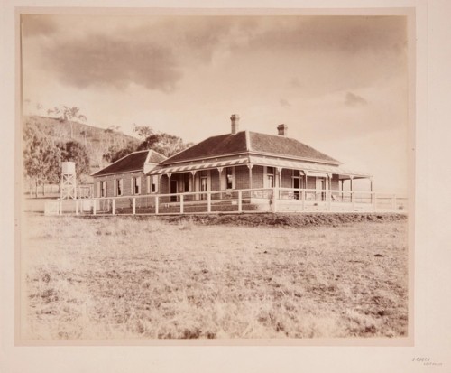 Side verandah of 'Kioto', a house on the Belltrees estate, Scone, 1893