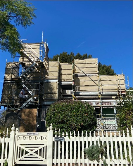 Scaffolding at Meroogal