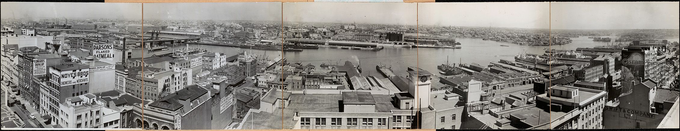 Panoramic view of Darling Harbour 1944