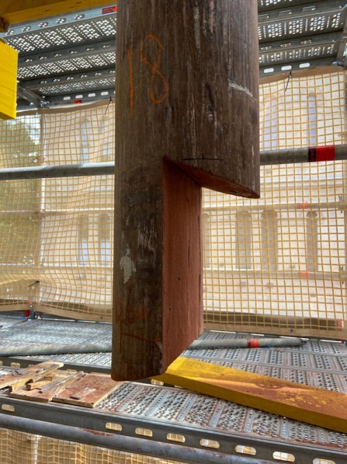 Repair works on verandah