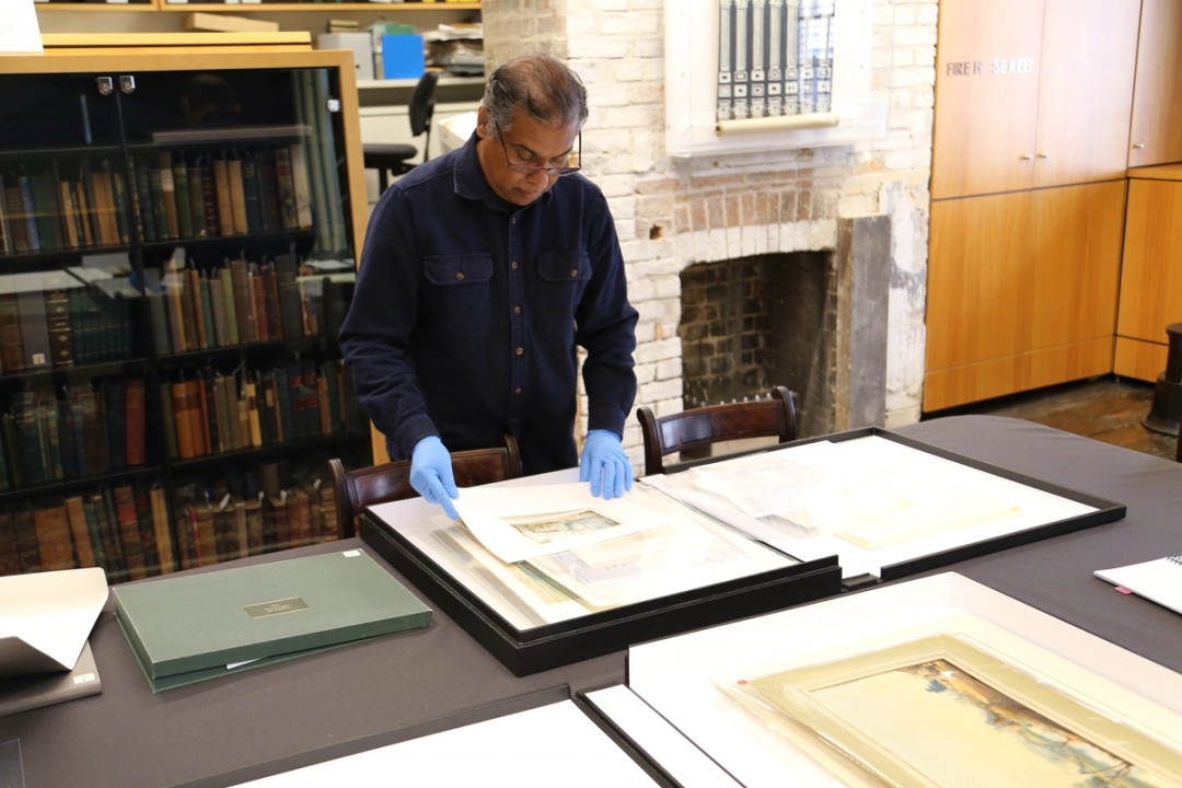 Jagath Dheerasekara in the Caroline Simpson Library