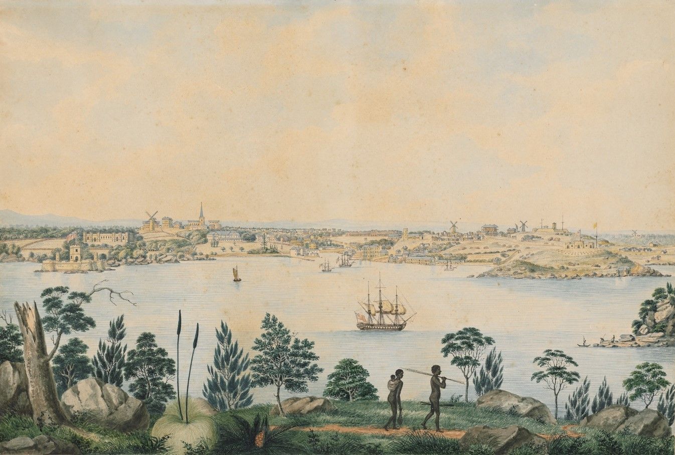 [Sydney from the north shore], Joseph Lycett, 1827.