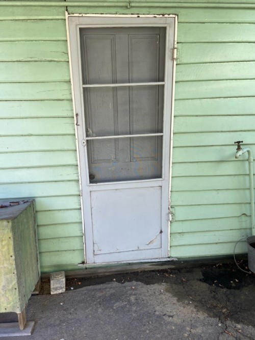 Detail of paint deterioration, Meroogal.