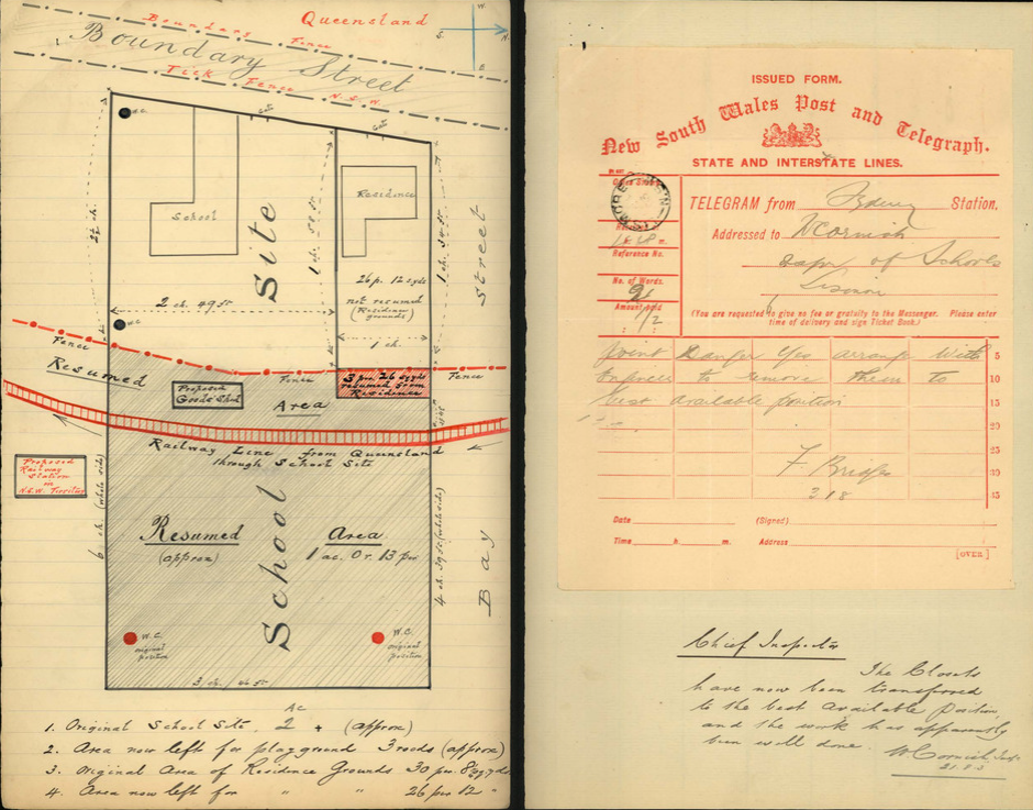 screenshot of page from digitised school file
