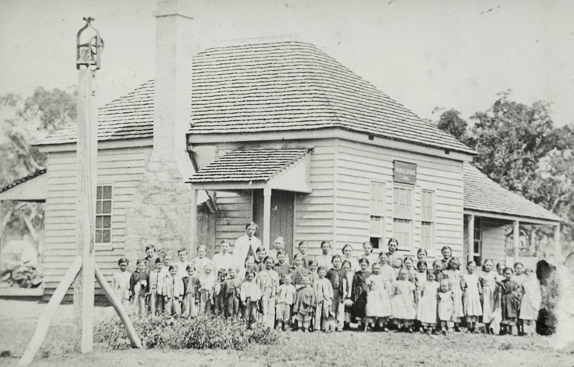 Photo of Coonabarabran Public School, 1870s.