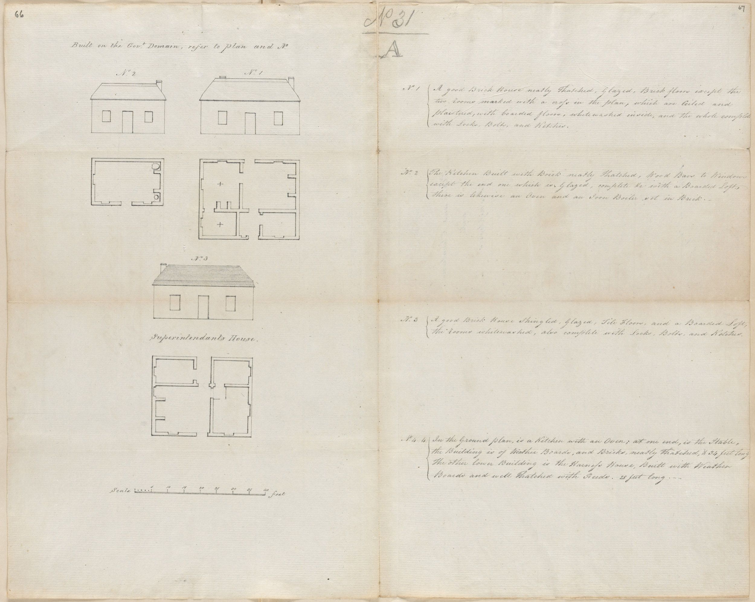 Hand drawn building sketches