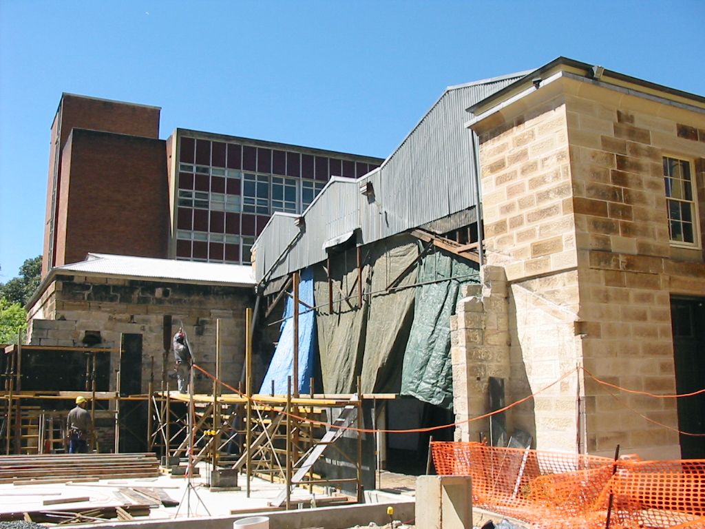 The adjacent buildings at commencement of works: the engine room (left) and superintendent’s office