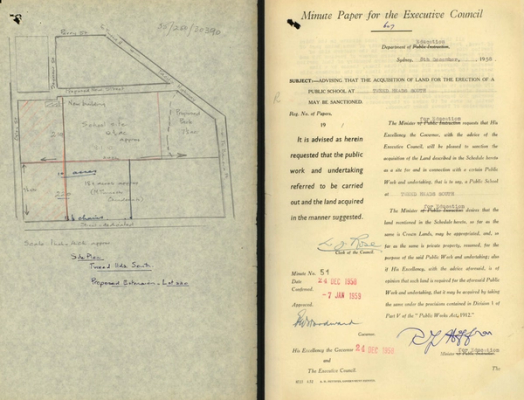 screenshot of page from digitised school file