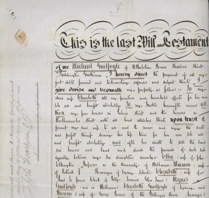 screenshot of page from digitised deceased estatefile