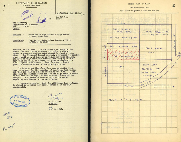 screenshot of page from digitised school file