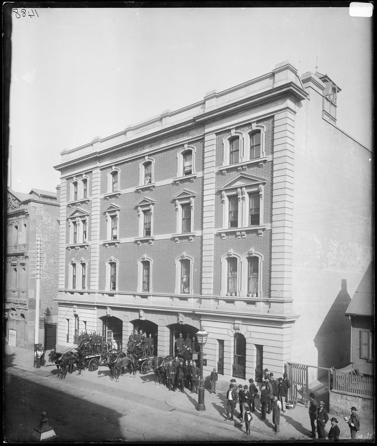 undated photo of the Metropolitan Fire Station No.1 in Castlereagh Street, Sydney