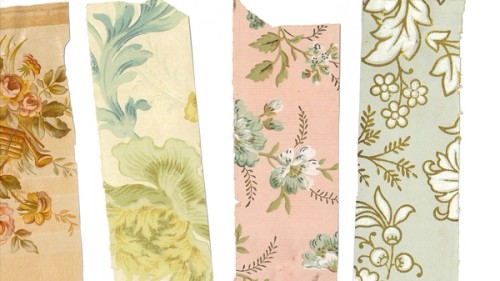 Composite image of a 4 wall paper samples.