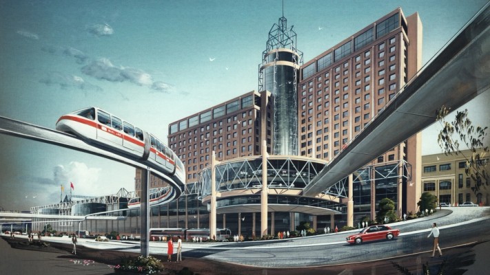 Concept from development proposal to the Darling Harbour Authority for the northern development site, Darling Harbour, 