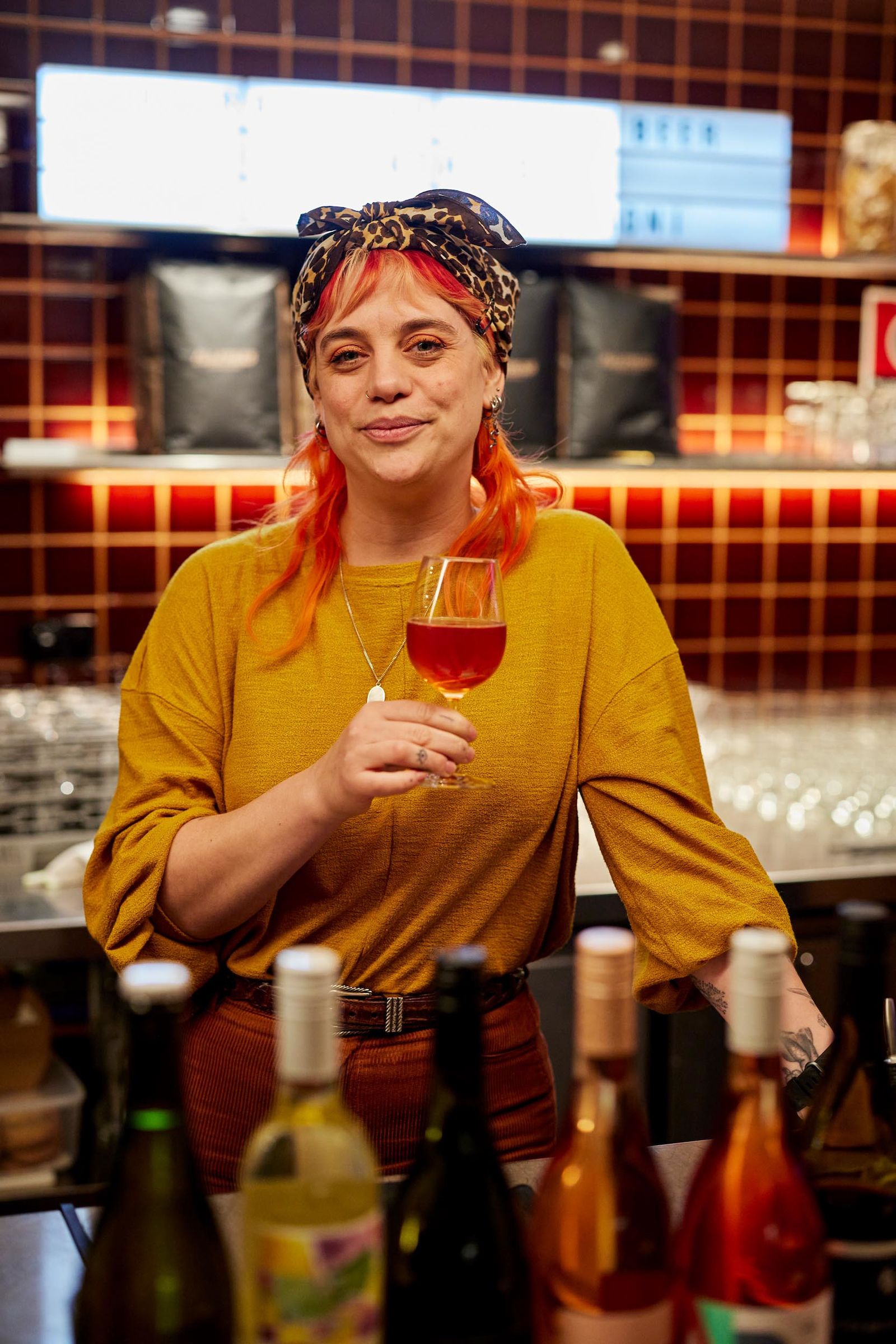 Woman holding a glass of wine