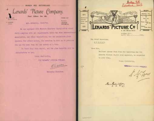 screenshot of digitised theatres file