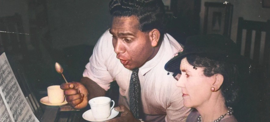 Harold Blair and Ida Scott circa 1940s/50s at the piano