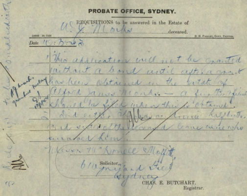 screenshot of digitised probate file