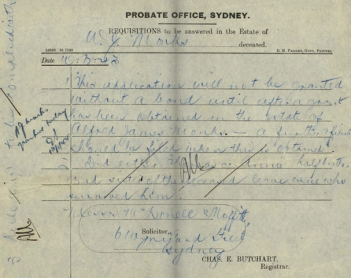 screenshot of digitised probate file