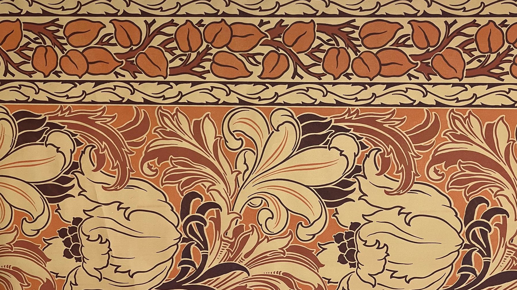 Wallpaper sample with floral design