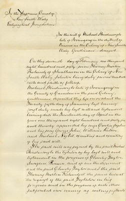 page from deceased estate file