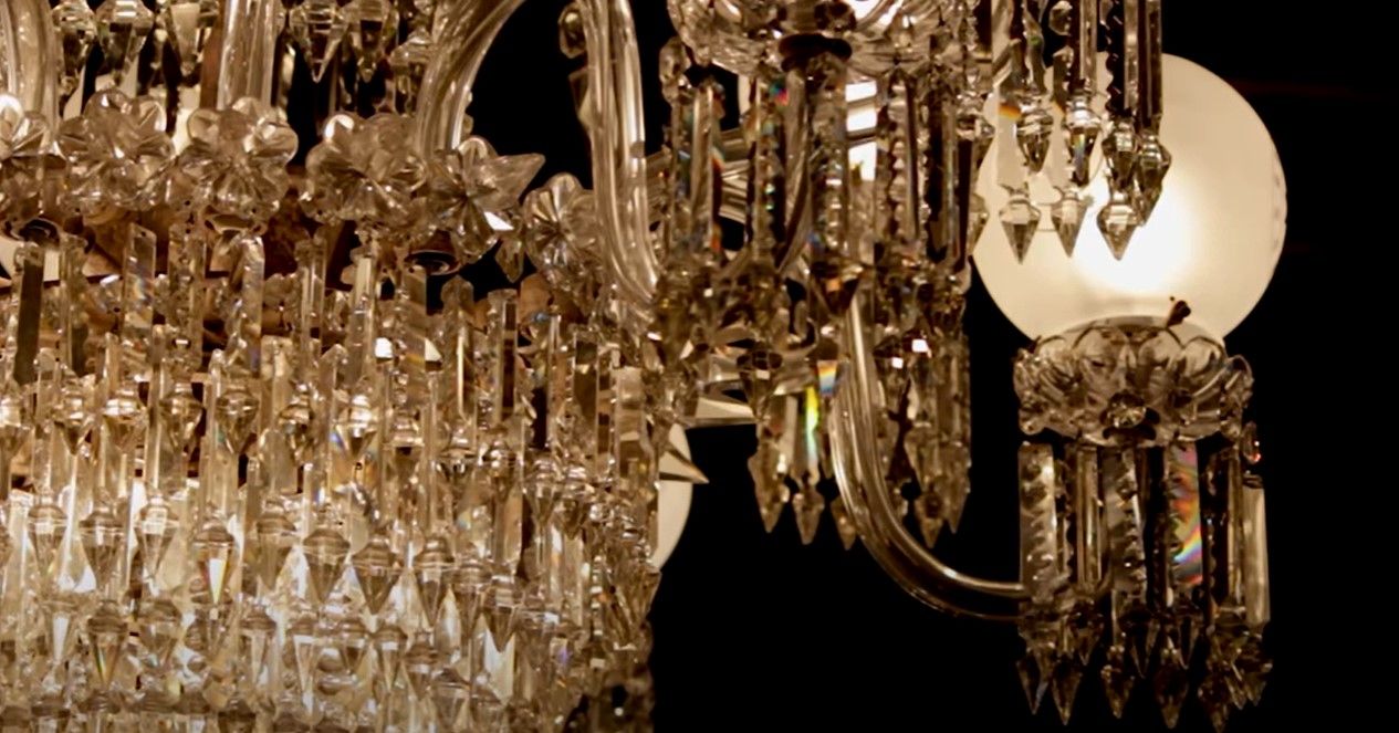 Close up of a chandelier