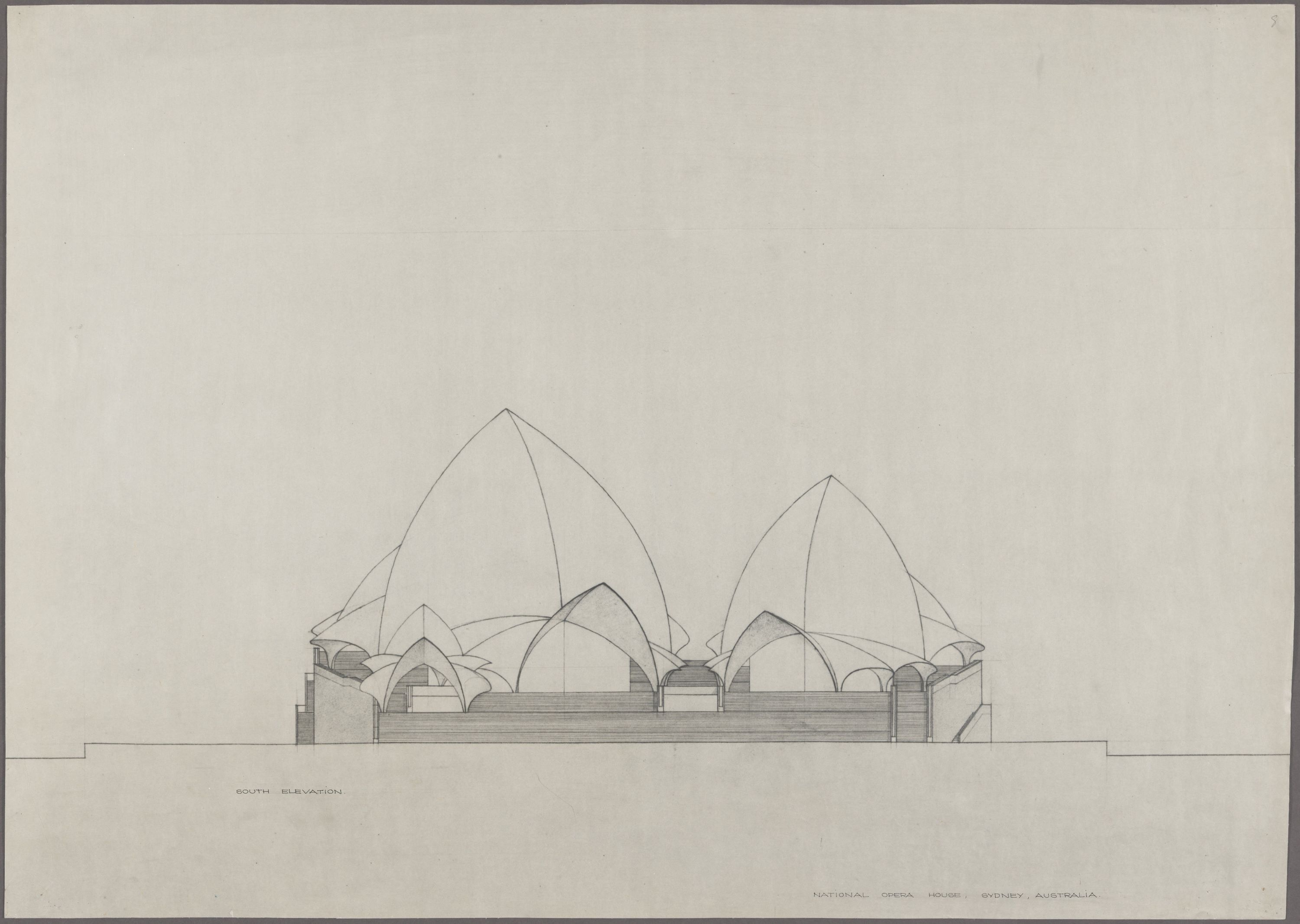 Plan showing south elevation