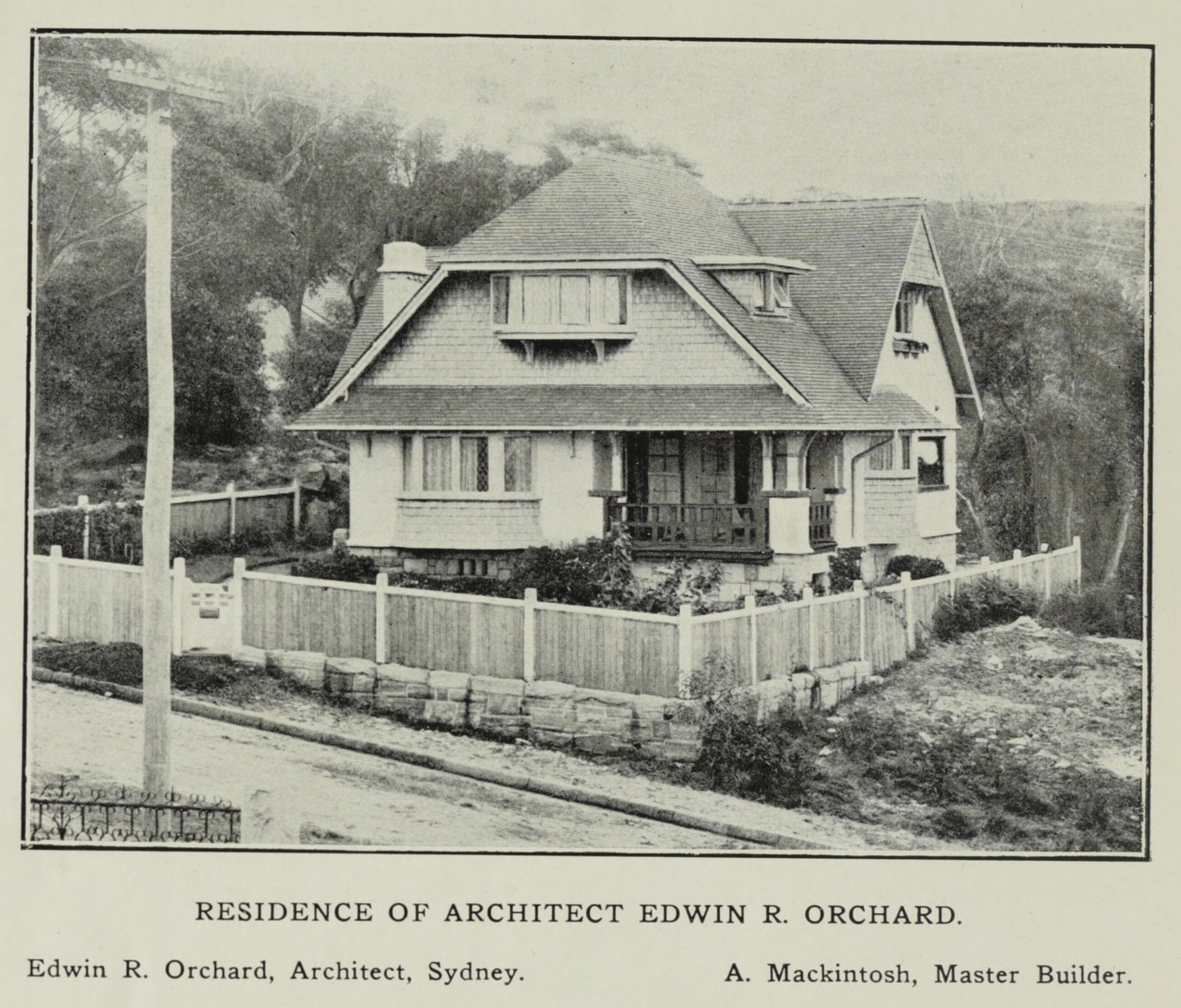 Residence of architect Edwin R Orchard