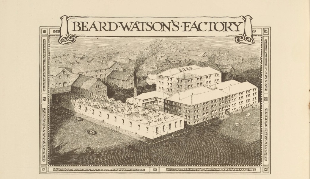 Aerial view of factory