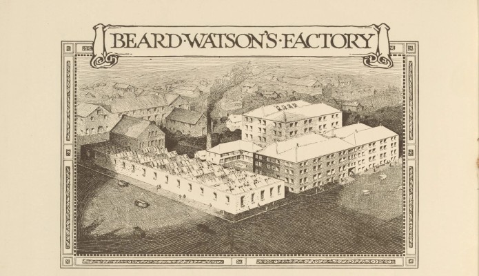 Aerial view of factory